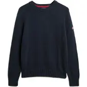 Superdry för kvinnor. W6110609A Slouchy marinblå tröja (S), Casual, Bomull, Lång ärm, Marino