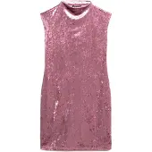 Superdry för kvinnor. W8011934A Velvet Bodycon-klänning rosa (M), Casual, Parti, Sammet, Ärmlös / Hängselbyxor