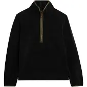 Superdry för kvinnor. W2012337A Estate Fleece Half Zip Fleece svart (L), Casual, Återvunnen polyester, Hållbar
