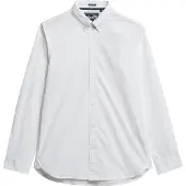 Superdry för män. M4011064A Essentials Tailored Lite-skjorta vit (S), Bomull, Klassisk, Lång ärm