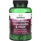 Swanson Health Glukosamin, Kondroitin & MSM, Minitabletter 360 Tabletter