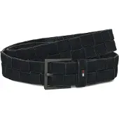 Tommy Hilfiger Enamel Flag Woven Suede Belt