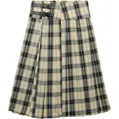 Superdry Check Pleated Midi Kjol