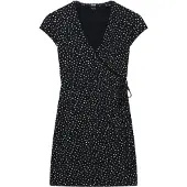 Superdry för kvinnor. W8011832B Athletic Essential omlottklänning marinblå (S), Casual, Bomull, Kort ärm, Marino