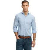 Superdry Cut Away Poplin Skjorta Med Långa ärmar