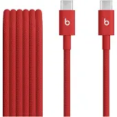 Apple Beats USB-C till USB-C vävd kabel MDGF4ZM/A - 1.5m, 60W - Snabb röd