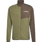 Adidas - Vandringskläder - Multi Climawarm FZ Fleece Jkt M Olive Strata för Unisex - Storlek L - Khaki