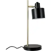 Dyberg Larsen bordslampa Ocean, svart/mässing, 43 cm Ocean, Svart, Vardagsrum / matsal, Metall, Skandinavisk, Bordslampa