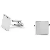 Suitable Manschettknappar Fyrkantiga Blanka Silver