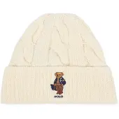 Ralph Lauren för kvinnor. 455P18118003 Mössa i ullblandning med Polo Bear beige (OSFA), Casual