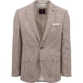 Suitable Blazer Grou Rutig Beige Brun Storlek