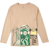 Name it T-shirt 'NKMVELDO' ljusblå / ljusbrun / gul / gräsgrön