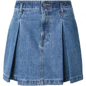 Calvin Klein Pleated Denim Mini Skirt