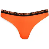 Superdry för kvinnor. W3010390A Stretchiga bikinitrosor i djärv orange skärning (L), Strandkläder, Återvunnen polyester, Hållbar