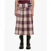 Superdry Check Pleated Midikjol