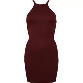 Superdry för kvinnor. W8011537A Maroon miniklänning med olympisk rygg (M), Casual, Granat, Modal, Ärmlös / Hängselbyxor