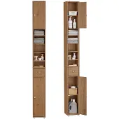 SoBuy Smalt Badrumsskåp 20x20x180 cm