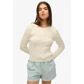 Superdry för kvinnor. W6110685A Essentials Slim beige tröja (XS), Casual, Akryl