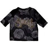 Ginza.se Ghost: Ladies Crop Top/Logo & Roses (Black) (Mesh) (Large)
