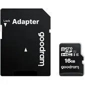 Goodram M1AA - Flash-minneskort (SD-adapter ingår) - 16 GB - UHS-I / Klass10 - microSDHC UHS-I