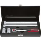 Ks Tools 517.1140 3/8 vridmomenttändstift-skruvverktygssats, 5-delars
