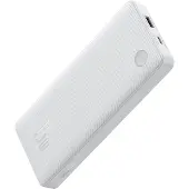 Baseus Airpow Lite 10000mAh powerbank med USB-C-kabel - 15W - vit