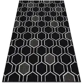 Rugsx Matta SPRING 20404993 Hexagon sisal, ögla - svart 160x230 cm