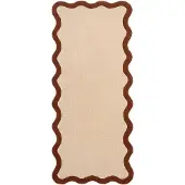 FRAAI Tvättbar gångmatta | Hazy brun/gräddvit hos Volero | 80x180cm | Bomull | Med kant | Löpare | Låg lugg