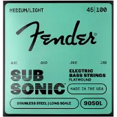 Fender 9050L Flatwound-basträngar av Rostfritt Stål 45-100