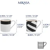 MIKASA Luxe Deco 380ml Mugg 4 Enheter