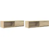 vidaXL TV-bänkar 2 st Sonoma ek 100x31x25,5 cm konstruerat trä