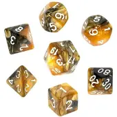 Rebel RPG tärningsset - två färger - Svart och guld