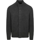 Barbour Zip Vest Lammull Patch Antracit Grå Storlek