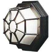 Konstsmide Vägglampa utomhus WALL/ROOF, Svart, Aluminium / grå / zink, Lantlig / rustik, Utomhusvägglampa