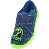 Beck Innesko 'T-Rex' mörkblå / neongrön / röd / vit