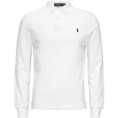 Ralph Lauren för män. 710680790001 Custom Slim Fit piké polotröja vit (XL), Casual, Bomull, Lång ärm