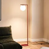 Aldex Golvlampa Zac , Röd, Vardagsrum / matsal, Glas, Modern, Golvlampa