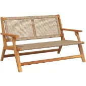 vidaXL Trädgårdsmöbler Beige 122 x 78 x 73 cm Massivt Akaciaträ