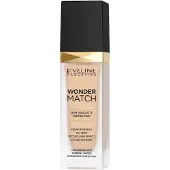 Eveline Cosmetics Wonder Match Långvarig Flytande Foundation Med Hyaluronsyra Färg 11 Mandel 30 Ml