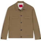 HUGO Slim-fit blazer with patch chest pockets