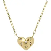 Fossil Halsband 'Saide' guld / transparent