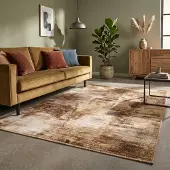 FRAAI Modern matta | Strong guld hos Volero | 160x230 cm | Polyester | Abstrakt | Rektangulär | Plattvävd