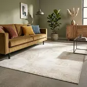 FRAAI Modern matta | Strong champagne hos Volero | 160x230 cm | Polyester | Abstrakt | Rektangulär | Plattvävd