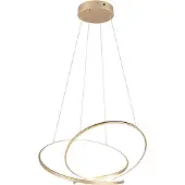 TRIO Lighting Pendellampa Darvin, dimbar, Mässing / guld, Vardagsrum / matsal, Metall, Modern