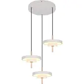 TRIO Lighting Pendellampa Keaton, dimbar, Aluminium / grå / zink, Vardagsrum / matsal, Metall