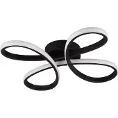 TRIO Lighting LED taklampa Fly, dimbar, Svart, Vardagsrum / matsal, Metall, Modern, LED-taklampa