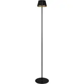 TRIO Leuchten Suarez LED-uppladdningsbar golvlampa, svart, höjd 123 cm, metall Suarez, dimbar, Svart, Metall, Modern