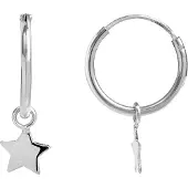 Luxenter Essential-örhängen i 925 sterling silver med rodiumpläterad yta