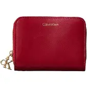 Calvin Klein Leather Rfid Monogram Charm Wallet