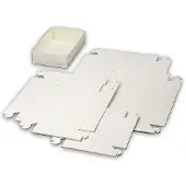 Kakė Makė Tårtbox 150x150x45 mm, papper, vit, nr. 1, förpackning á 500 st, livsmedelsgodkänd